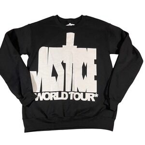 Justin Bieber‎ Justice World Tour Sweatshirt Music Graphic Pullover Top Size S